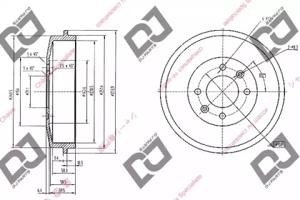 Тормозный барабан DJ PARTS BR1039